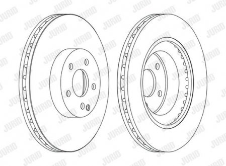 Гальмівний диск передній Mercedes CLS, E-Class, GLK Jurid 562396JC1 (фото 1)