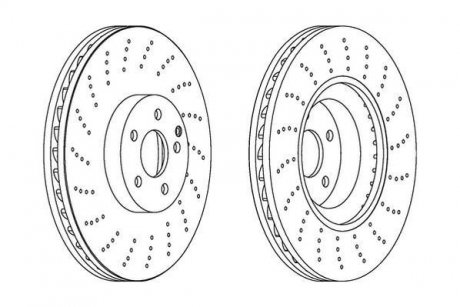 Гальмівний диск передній Mercedes CLS, CLK, E-Class, S-Class, SL, SLK Jurid 562408JC1 (фото 1)