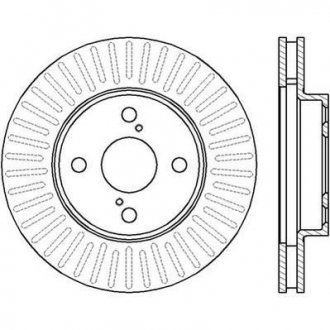 Гальмівний диск передній Toyota Corolla (E12) Jurid 562414JC