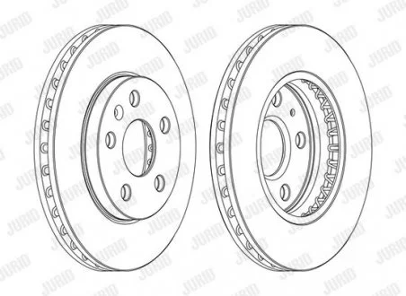 Гальмівний диск передній Chevrolet Malibu / Opel Insignia A Jurid 562460JC1