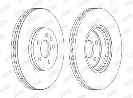 Гальмівний диск передній Audi A4, A5, Q5 Jurid 562511JC1 (фото 1)