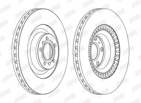 Гальмівний диск передній Audi A8 / VW Phaeton Jurid 562517JC1