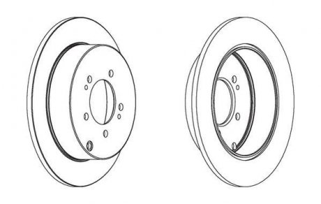 Гальмівний диск задній Citroen C4, C-Crosser / Mitsubishi OutLander II / Peugeot 4007/4008 Jurid 562527JC