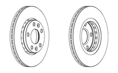 Гальмівний диск передній Renault Captur II, Duster, Fluence, Laguna III, Megane III, Scenic, Zoe / N Jurid 562529JC