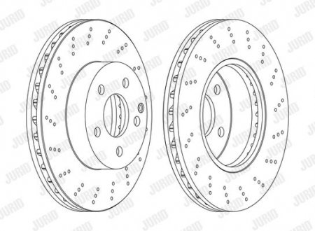 Гальмівний диск передній Mercedes C-Class, SLS Sport&AMG Models Jurid 562619JC1 (фото 1)