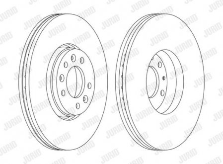 Гальмівний диск передній Citroen C5, Jumpy / Fiat Scudo / Peugeot Expert Jurid 562622JC1 (фото 1)