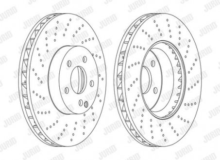 Гальмівний диск передній AMG Mercedes C-Class (C204, S204, W204), E-Class (C207, A207, S212, W212) Jurid 562634JC1