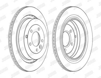 Гальмівний диск задній Land Rover Discovery III, IV, Range Rover Sport Jurid 562657JC1 (фото 1)