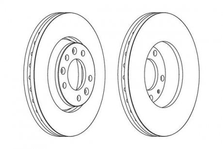 Гальмівний диск передній Citroen Jumpy/ Fiat Scudo/ Peugeot Expert Jurid 562839JC