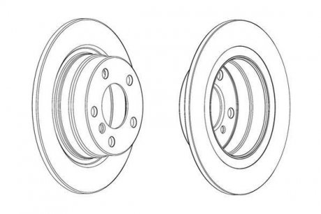 Гальмівний диск задній BMW 1-Series, 2-Series Jurid 562905JC (фото 1)