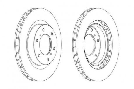 Гальмівний диск передній Mitsubishi Pajero IV (2006->) Jurid 562913JC