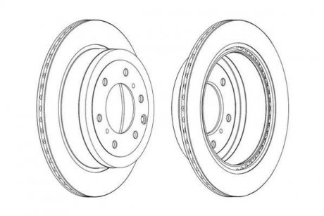Гальмівний диск задній Mitsubishi Pajero IV (2006->) Jurid 562914JC