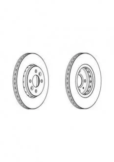 Гальмівний диск передній Renault Captur I, Clio V, Dokker, Kangoo, Lodgy, Megane I, II, Scenic I, Tw Jurid 562959JC