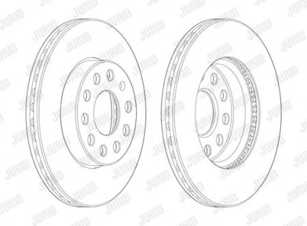 Гальмівний диск передній Audi A3 / Seat Leon / Skoda Octavia III / VW Golf VII Jurid 562990JC1