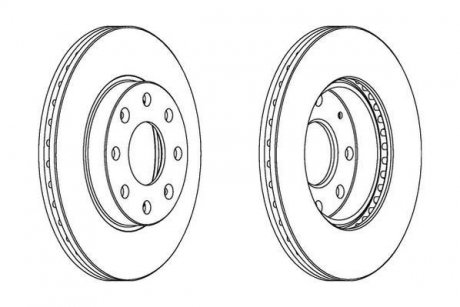 Гальмівний диск передній Daewoo Kalos, Nexia / Chevrolet Aveo, Spark / Opel Astra / Saab Jurid 563019JC