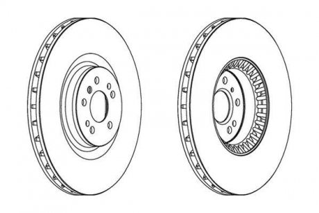 Гальмівний диск передній Mercedes-Benz GL-class, M-class, R-class Jurid 563054JC1