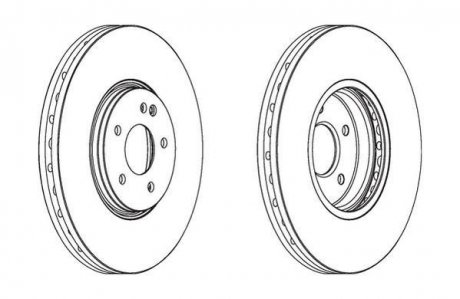 Гальмівний диск передній Mercedes CLK (A208, C208), E-Class (W210, S210) / Chrysler Crossfire Jurid 563103JC1 (фото 1)