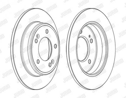 Гальмівний диск задній Hyundai Creta, Elantra, Kona, Veloster, i30 / KIA Ceed, Soul Jurid 563110JC