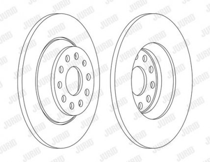 Гальмівний диск задній Audi Q3, TT / Seat Alhambra, Tarraco / Skoda Kodiaq, Superb / VW Golf, Passat Jurid 563168JC