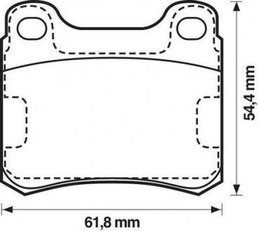 Гальмівні колодки задні Mercedes 190 (W201), C-Class (W202), E-Class (W124, C124, S124) Jurid 571344J (фото 1)