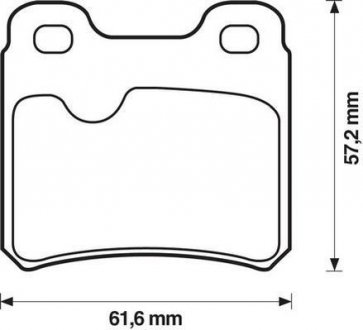 Гальмівні колодки задні Opel Astra, Ascona, Calibra, Kadett E, Vectra A / Saab 900 / Vauxhall Jurid 571407J (фото 1)