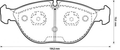 Гальмівні колодки передні Audi A8, TT / BMW 7-Series, Z8 Mercedes S-Class, E-Class / Bentley Jurid 571872J (фото 1)