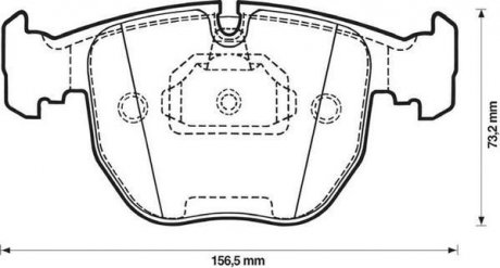 Гальмівні колодки передні BMW 5-Series, 7-Series, X5, X3 Jurid 571873J