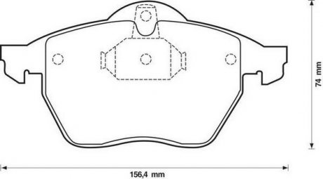 Гальмівні колодки передні Opel Astra G, Calibra A, Vectra B / Chevrolet / Infinity Q45 Jurid 571920J (фото 1)