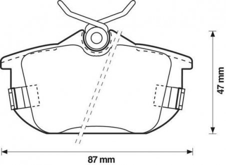 Гальмівні колодки задні Mitsubishi Carisma, Colt, Space Star / Smart Forfour / Volvo S40, V40 Jurid 571941J (фото 1)