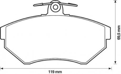 Гальмівні колодки передні Audi A4 / Seat Cordoba / VW Passat Jurid 571955J (фото 1)