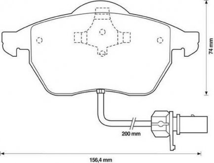 Гальмівні колодки передні Audi A4 / VW Passat B5 / Seat Exeo / Skoda Superb I Jurid 571982J