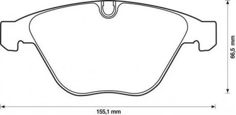Гальмівні колодки передні BMW 1-Series, 3-Series, 5-Series, 6-Series, 7-Series Jurid 571990J