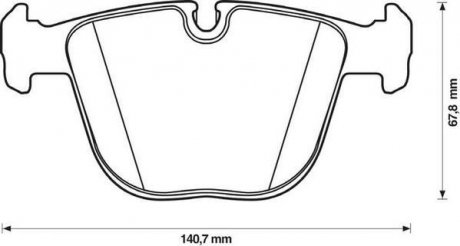 Гальмівні колодки задні BMW 1-Series, 3-Series, 5-Series, 6-Series, 7-Series, X5, X6 / Bentley / Rol Jurid 571991J