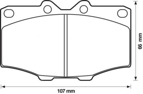 Гальмівні колодки передні Toyota 4Runner, Hi-Lux, Land Cruiser Jurid 572178J (фото 1)