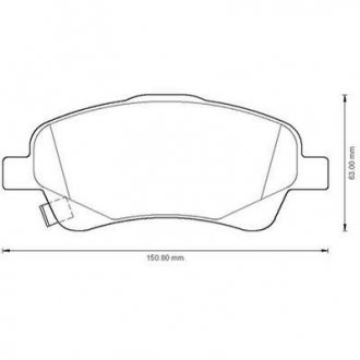 Гальмівні колодки передні Toyota Avensis, Corolla Verso Jurid 572485J (фото 1)