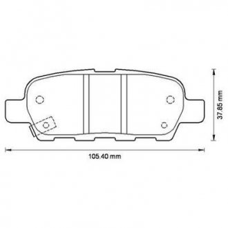 Гальмівні колодки задні Infinity/ Suzuki/ Nissan Qashqai, X-Trail, Juke, Leaf, Murano, Tiida, Teana Jurid 572501J (фото 1)