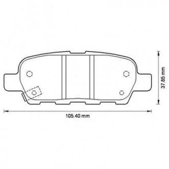 Гальмівні колодки задні Infinity/ Suzuki/ Nissan Qashqai, X-Trail, Juke, Leaf, Murano, Tiida, Teana Jurid 572501J