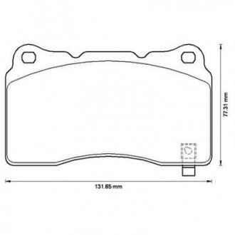 Гальмівні колодки передні Honda/ Mitsubishi/ Opel/ Renault / Saab/ Subaru/ Tesla/ Volvo Jurid 572508J (фото 1)