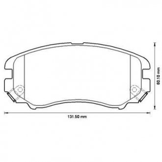 Гальмівні колодки передні KIA Sportage, Soul, Optima / Hyundai Tucson, Sonata, Elantra Jurid 572514J (фото 1)