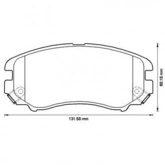 Гальмівні колодки передні KIA Sportage, Soul, Optima / Hyundai Tucson, Sonata, Elantra Jurid 572514J
