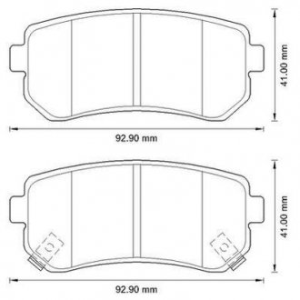 Гальмівні колодки задні Hyundai Accent III, i30, Sonata V, VI / KIA Ceed, Cerato II, Rio II Jurid 572590J