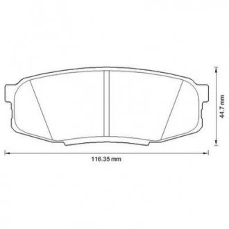 Гальмівні колодки задні Toyota Land Cruiser, Tundra / Lexus LX (2007->) Jurid 572597J