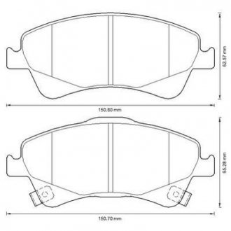 Гальмівні колодки передні Toyota Auris, Avensis, Verso Jurid 572600J (фото 1)