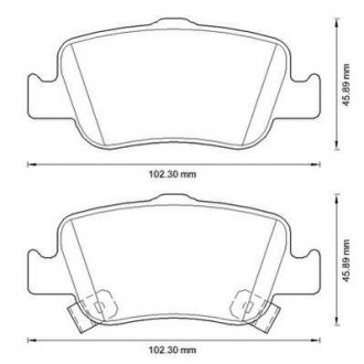 Гальмівні колодки задні Toyota Auris, Corolla (2007->) Jurid 572601J