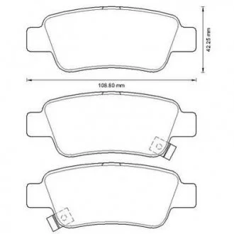 Гальмівні колодки задні Honda CR-V III, IV (2007->) Jurid 572606J