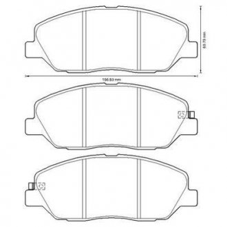 Гальмівні колодки передні Hyundai Genesis, Santa Fe/ KIA Sorento / SsangYong Korando, Actyon Jurid 572607J (фото 1)