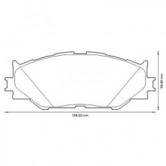 Гальмівні колодки передні Lexus IS II, III Jurid 572620J (фото 1)