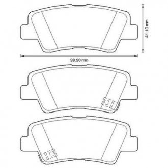 Гальмівні колодки задні Hyundai Accent IV, Elantra V, Solaris, Elantra, Sonata / Kia Rio, Soul / Ssa Jurid 572629J (фото 1)