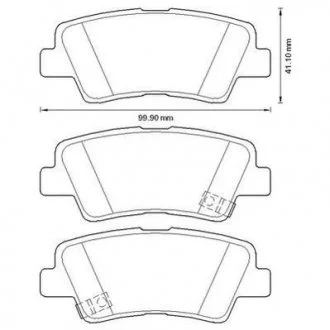 Гальмівні колодки задні Hyundai Accent IV, Elantra V, Solaris, Elantra, Sonata / Kia Rio, Soul / Ssa Jurid 572629J