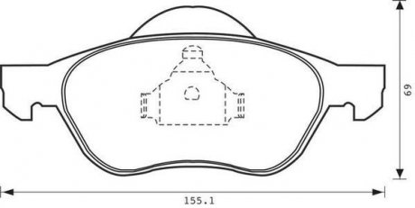 Гальмівні колодки передні Renault Laguna II, Scenic I (2001->) Jurid 573017J